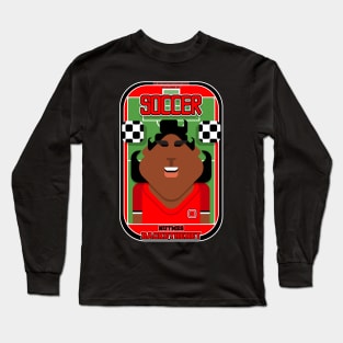 Soccer/Football Red and Black - Nutmeg Backothenet - Aretha version Long Sleeve T-Shirt